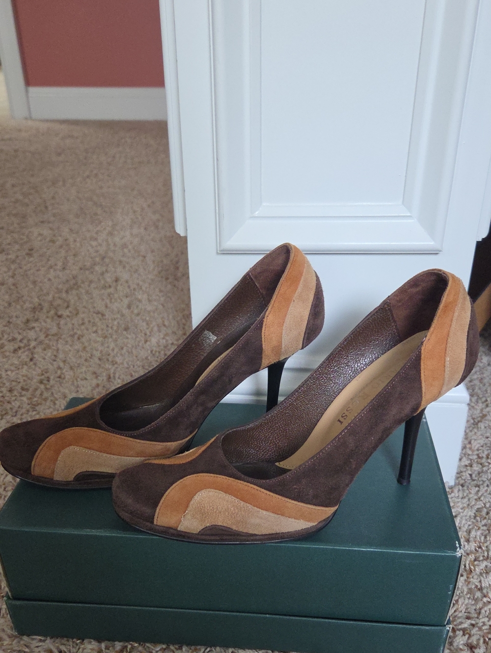 Italian Suede High Heel Pumps - Like New